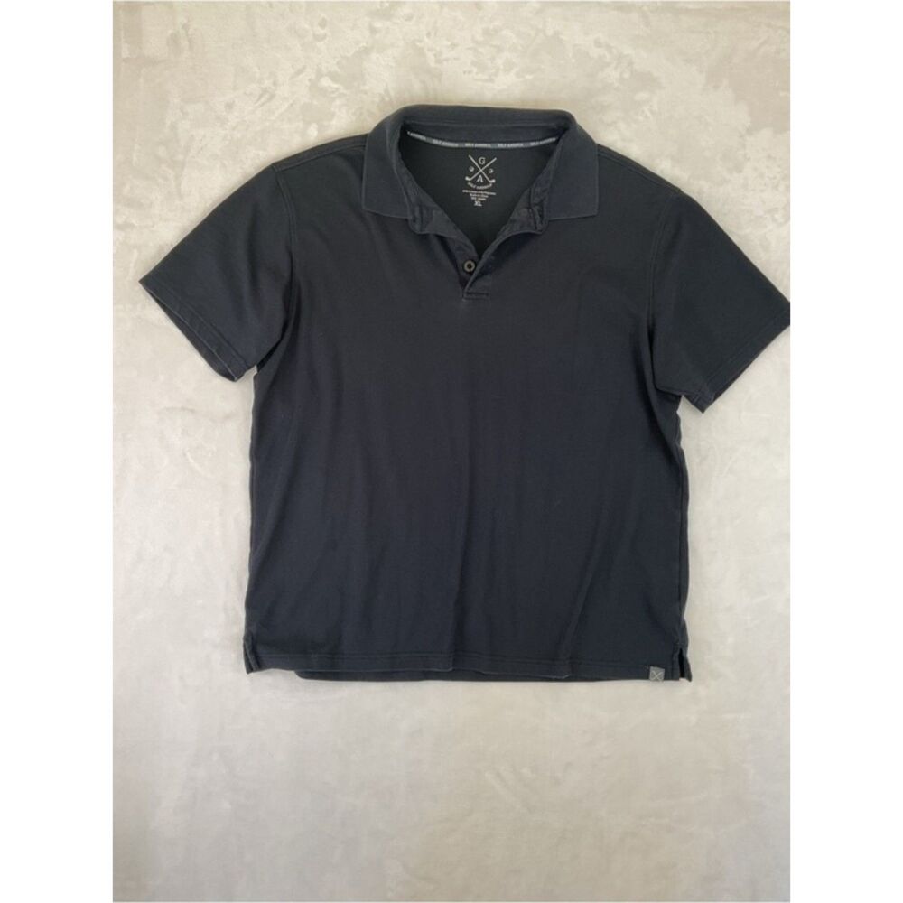 Golf America polo shirt Black Cotton Men's Size XL